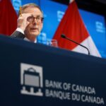 Currency and bond markets suggest investors have priced in a rate cut by the Bank of Canada next month in a string of moves. Central bank Gov. Tiff Macklem pictured above at a news conference after July’s rate cut. Photo: blair gable/Reuters