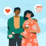 It all started from just been His Just friends, Until it Happened 29 Illustration of Pregnant Girl and Boyfriend