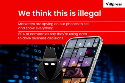 We think this is illegal. Marketers are spying on our phones to sell and show everything