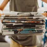 newspapers pile