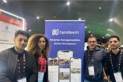 Tandeem employee engagement platform interface showing communication, perks, and workplace tools.