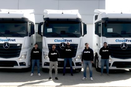 CloudFret AI-powered freight platform optimizing Europe–Africa logistics routes