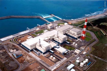 Aerial view of the Kashiwazaki-Kariwa nuclear power plant in Niigata, Japan, as the facility restarts operations after Fukushima