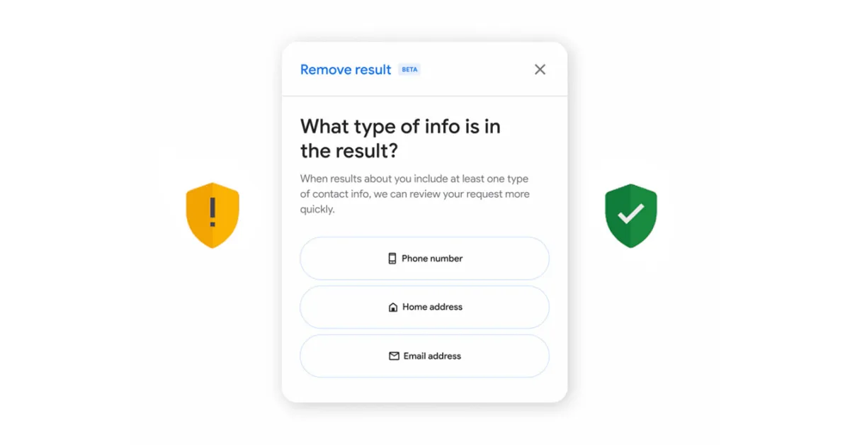 Results about you Google