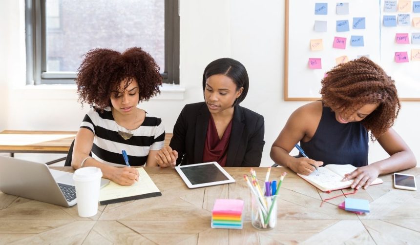 african business women stock image