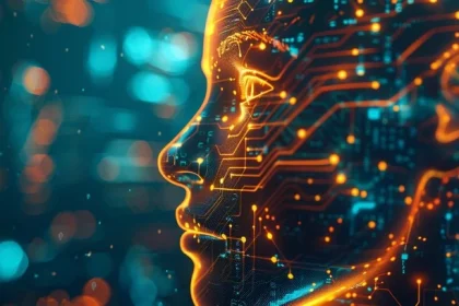 futuristic ai portrait stockcake