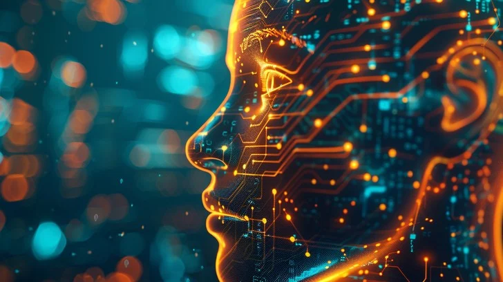 futuristic ai portrait stockcake