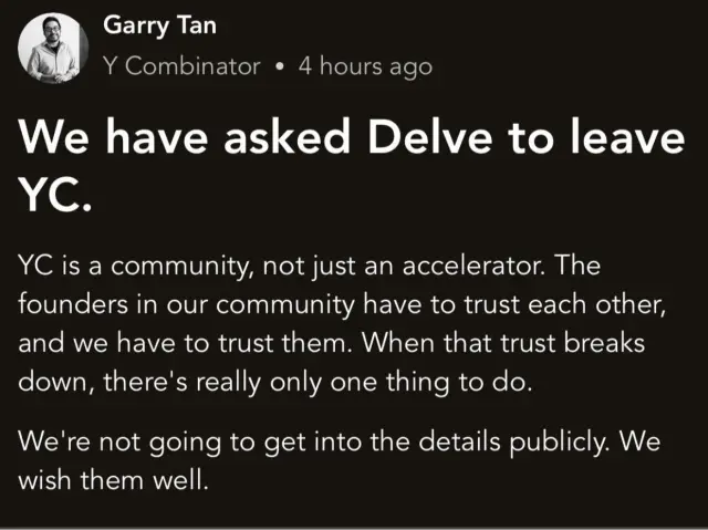 $300M Startup Delve Dropped by Y Combinator After Compliance Scandal Claims 33 Garry Tan Post