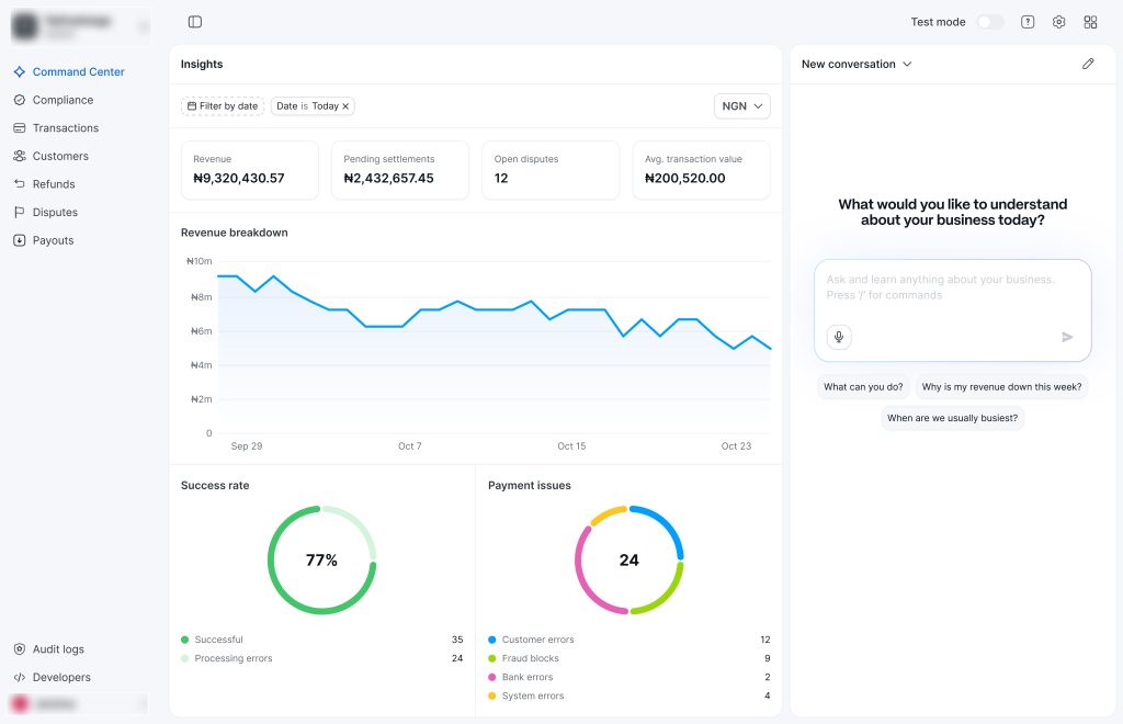 Paystack Rebuilds Its Dashboard After 10 Years, Introduces AI-Powered Merchant Experience 23 Paystack Dashboard